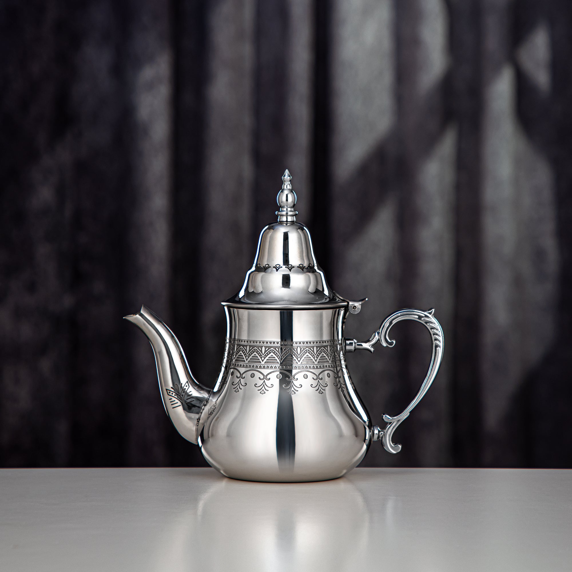 Almarjan Teapot Stainless Steel, Silver, 0.8L (STS0013162) Sahara Collection