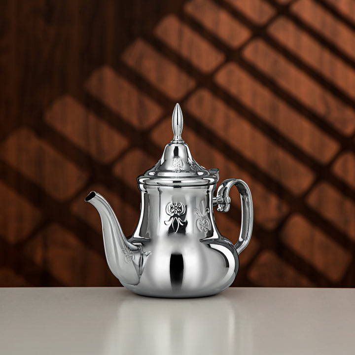 Almarjan 0.8 Liter Sahara Collection Stainless Steel Teapot Silver - STS0013178