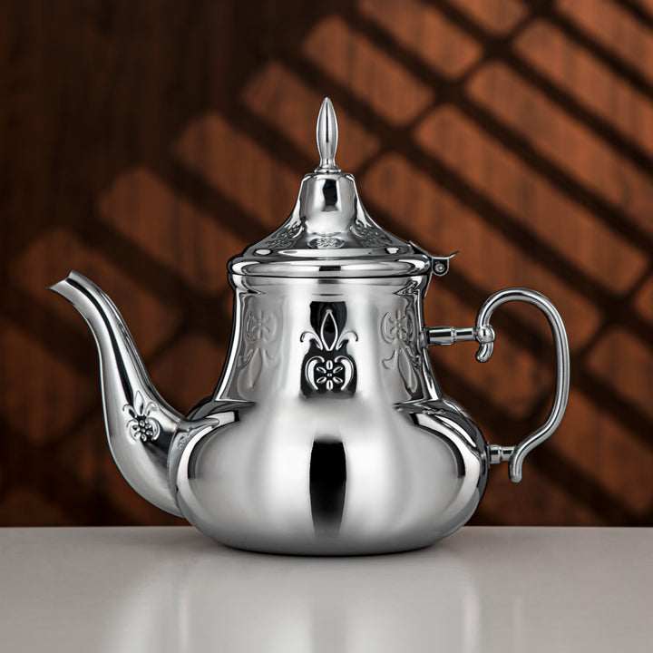 Almarjan 2 Liter Sahara Collection Stainless Steel Teapot Silver - STS0013181