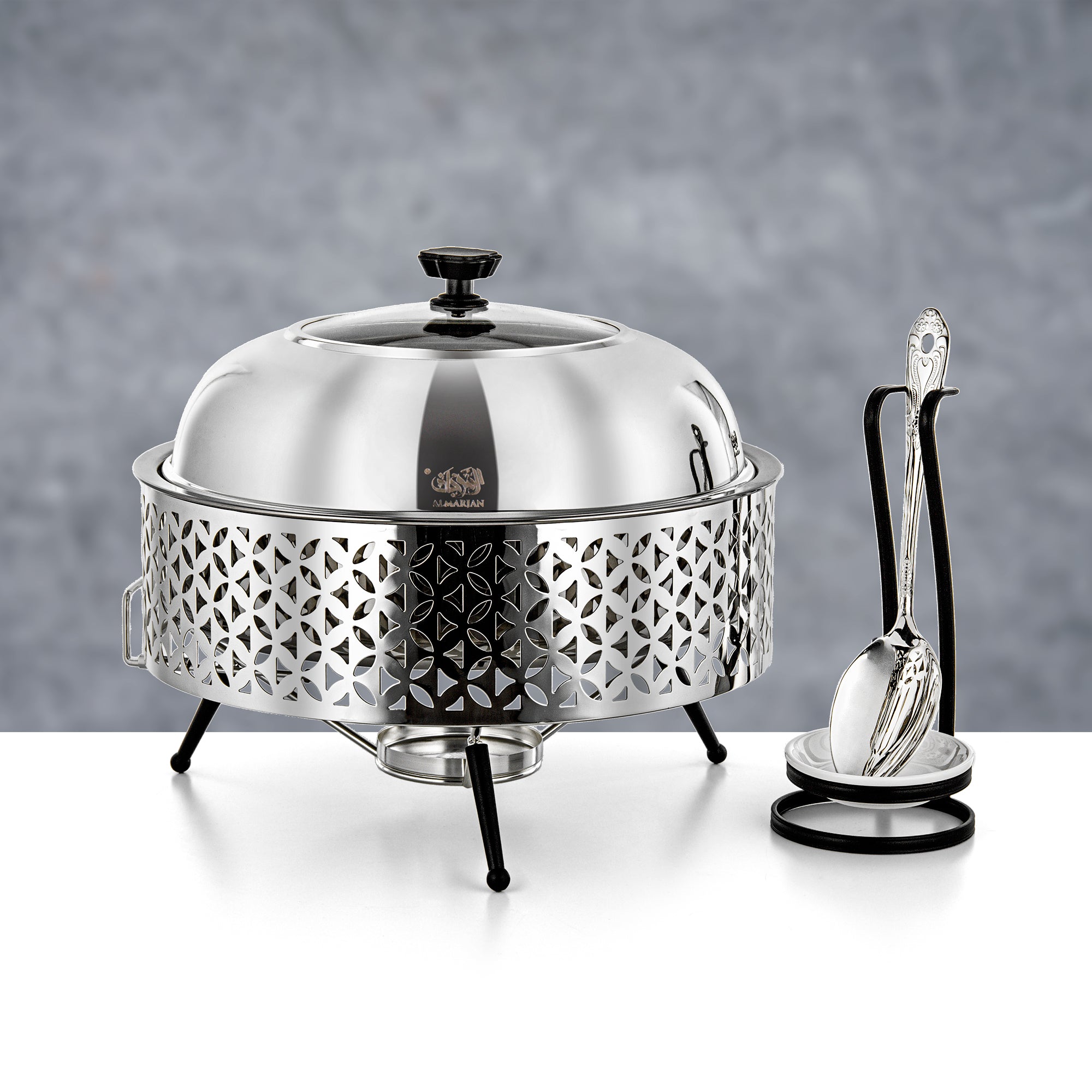Almarjan Chafing Dish 4L Silver & Black