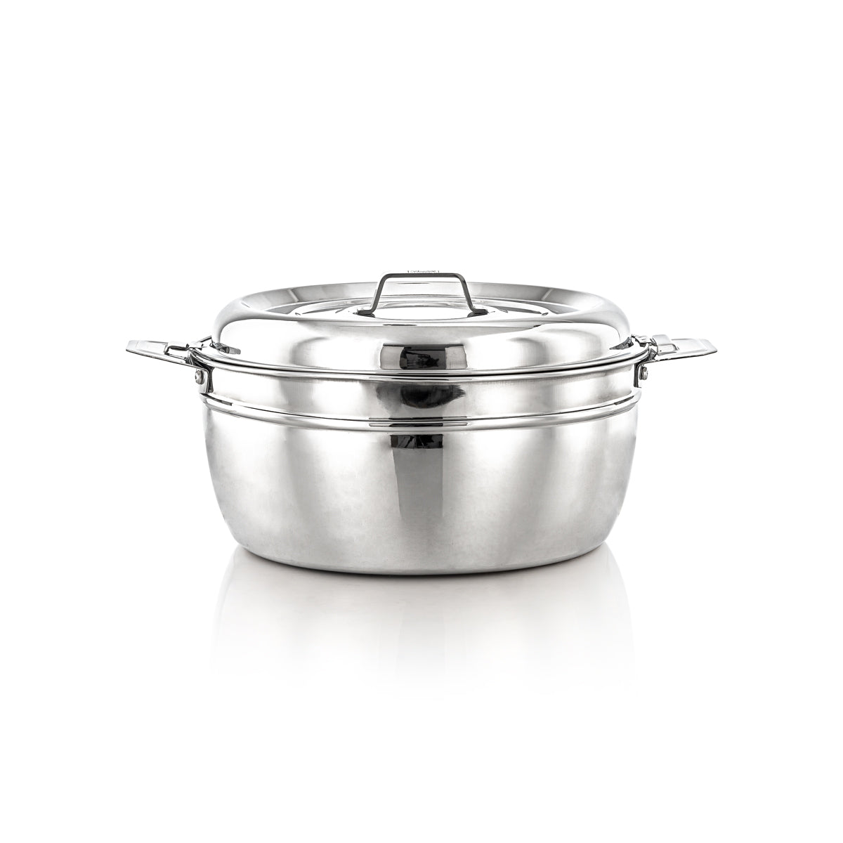 Almarjan 4 Pieces Modon Collection Stainless Steel Hot Pot Silver - H23P3