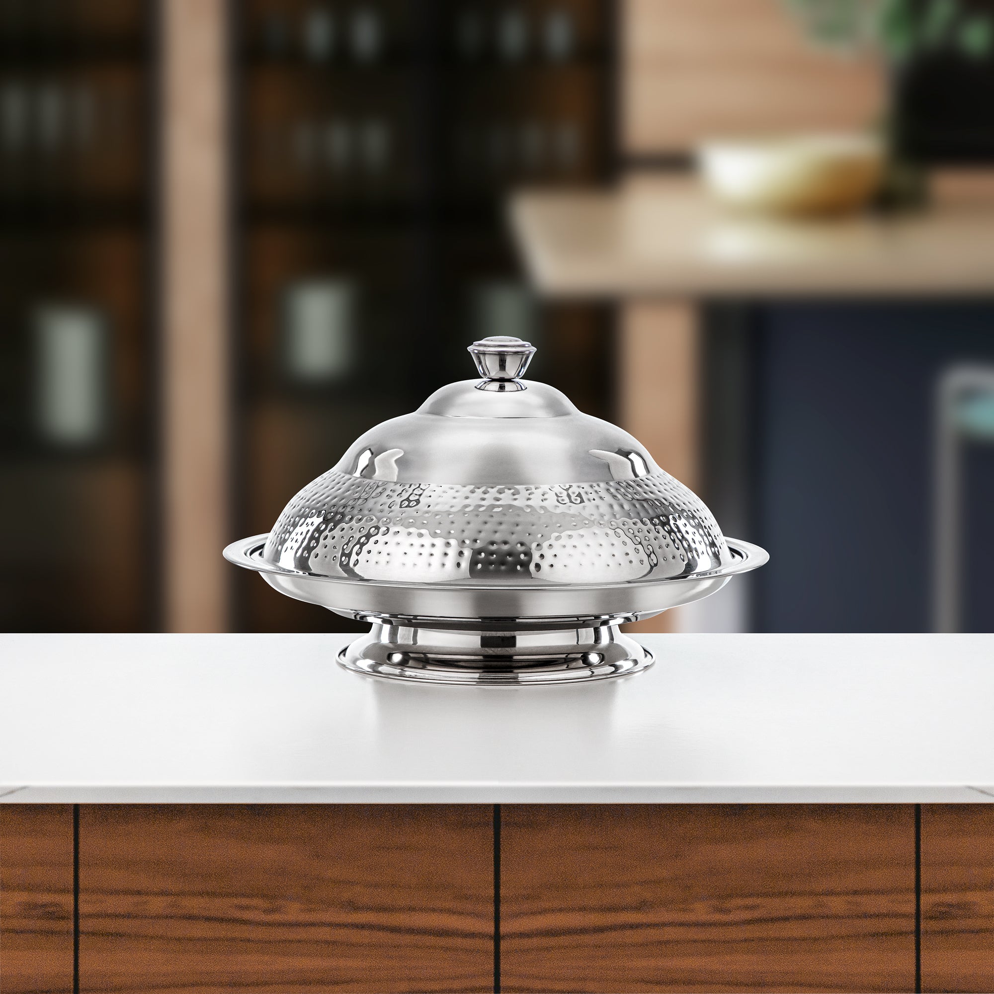 صينية المرجان كوزي 45 سم فضي (H25M20)