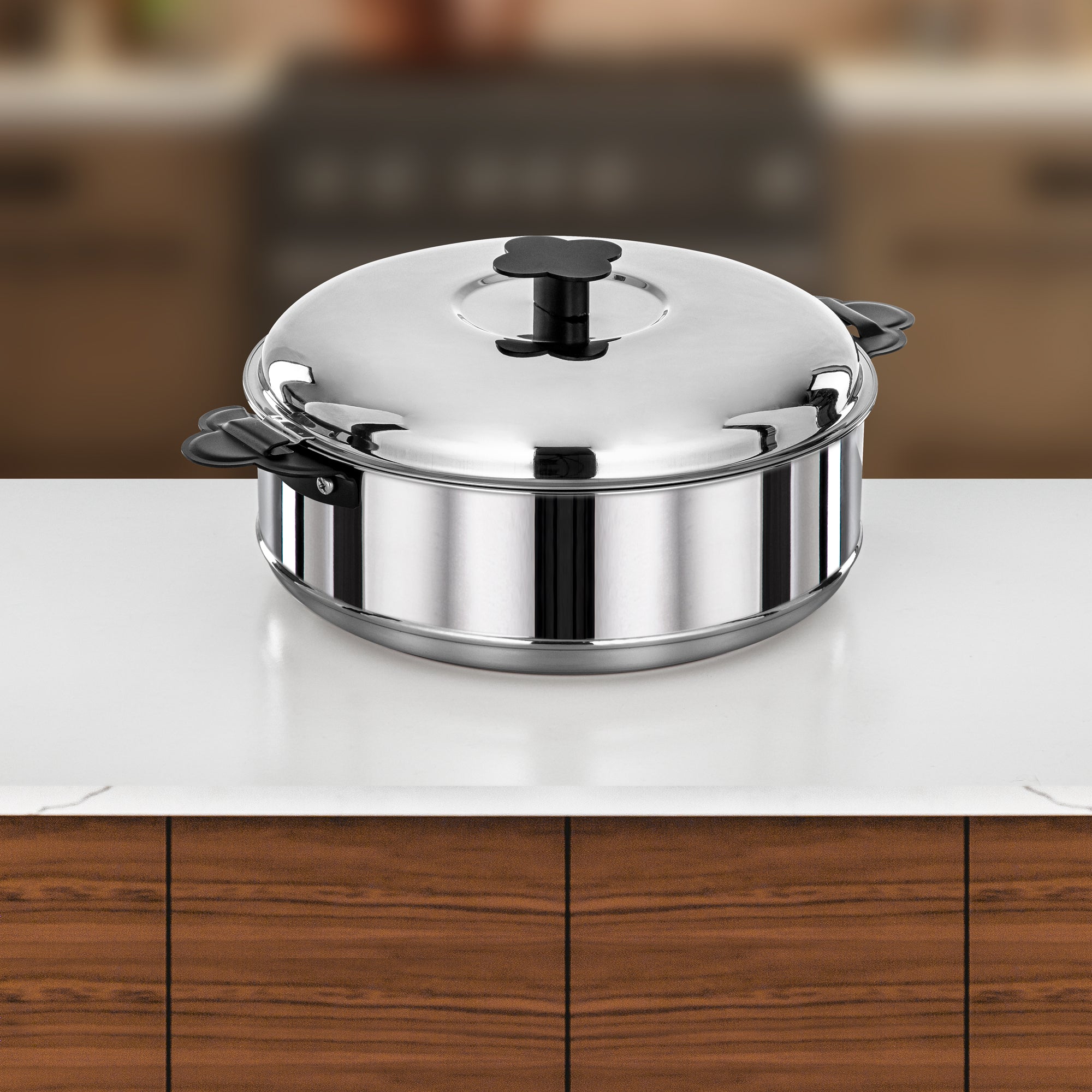 طقم حرارات المرجان فيدا، ٣ قطع، ٢٫٥ لتر / ٣٫٥ لتر / ٥ لتر، فضي