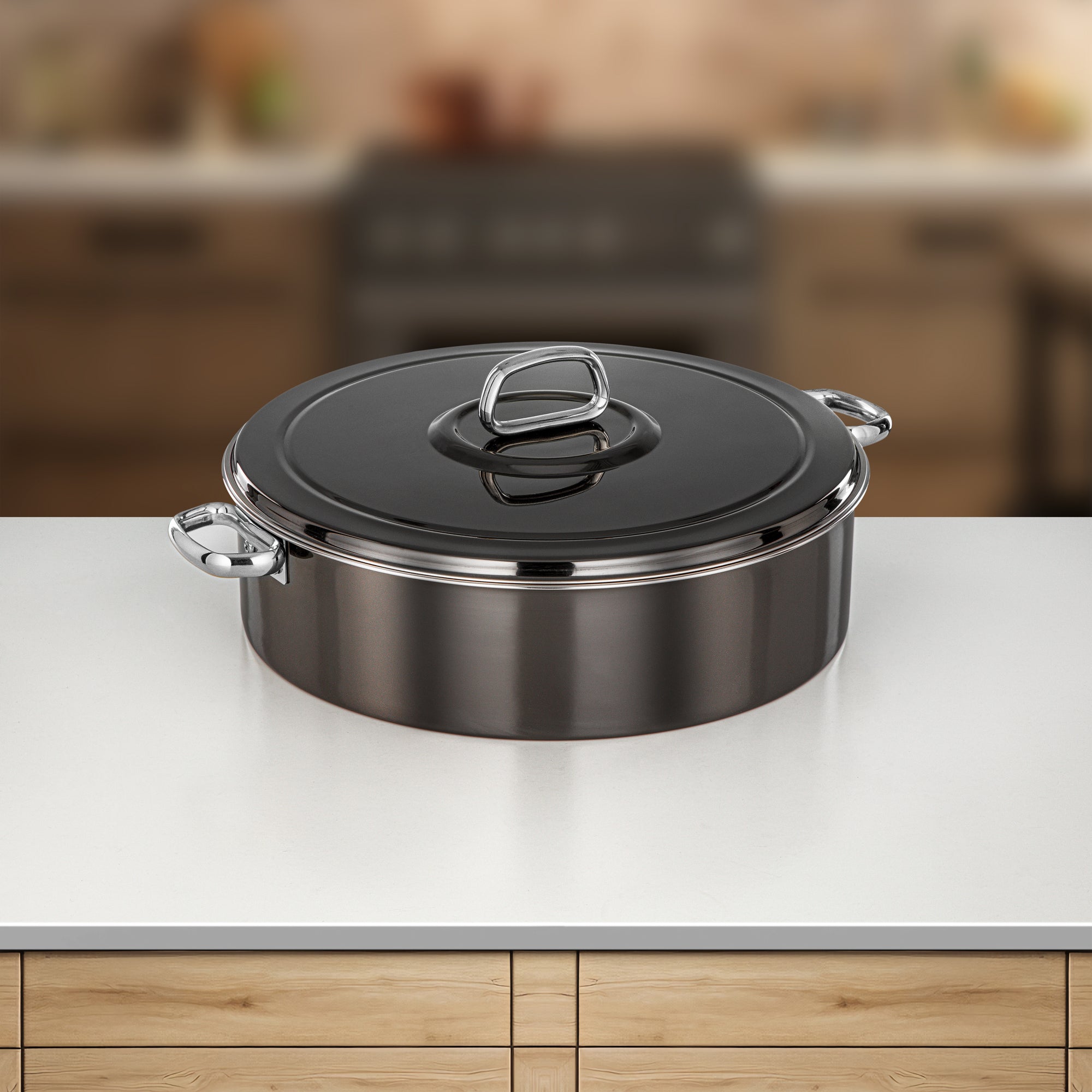 Almarjan Diana Hot Pot 35 cm Gun Black & Silver