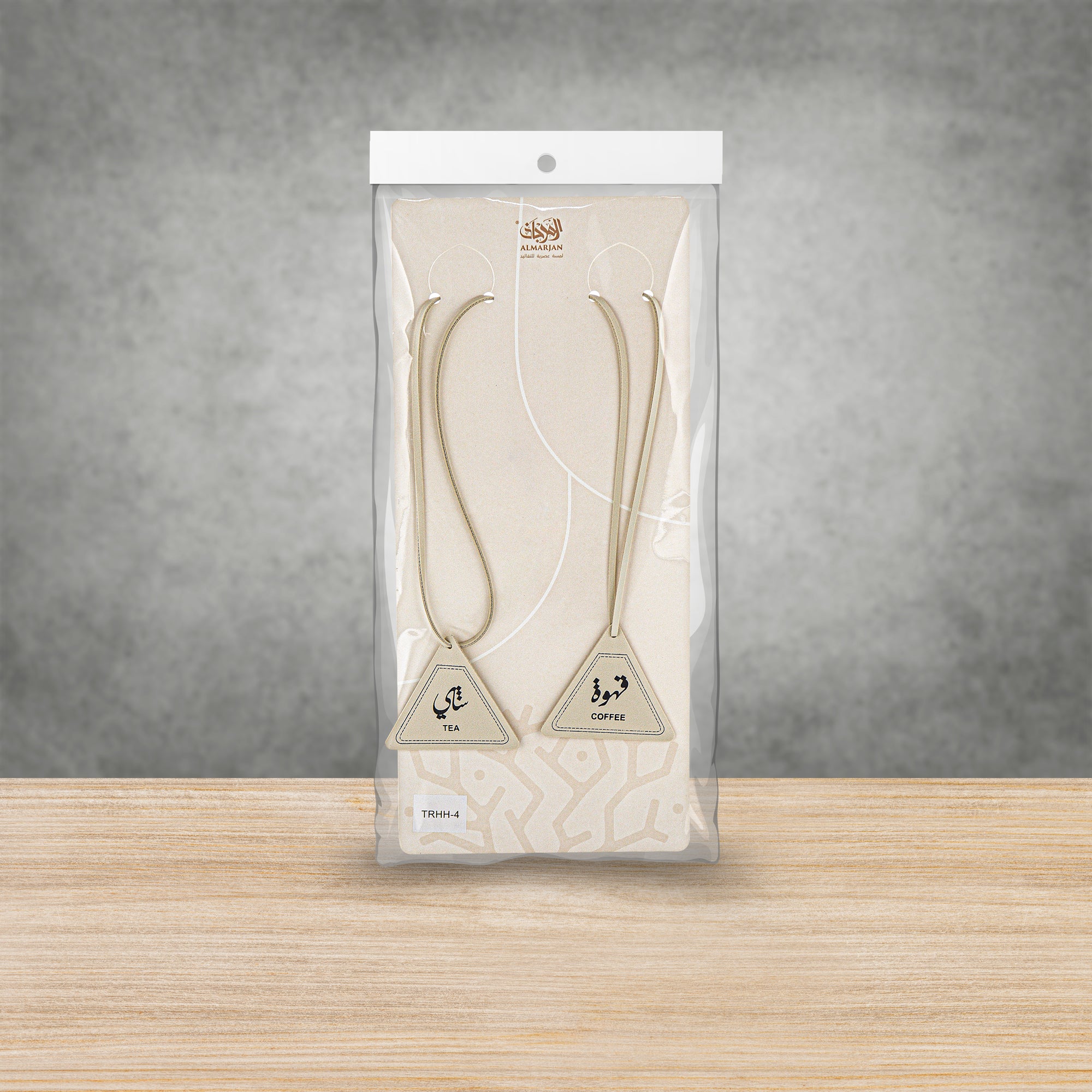 Almarjan Tea & Coffee Tags Set Ivory Triangle