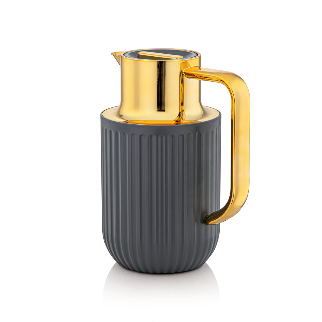 Almarjan 1 Liter Vacuum Flask  Matt Grey & Gold - 2C122-100 MG/G