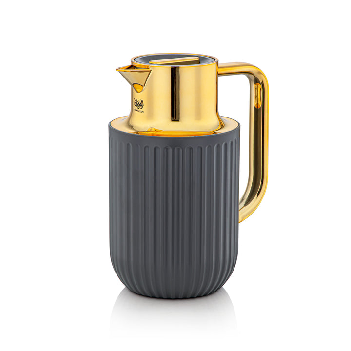 Almarjan 1 Liter Vacuum Flask  Matt Grey & Gold - 2C122-100 MG/G