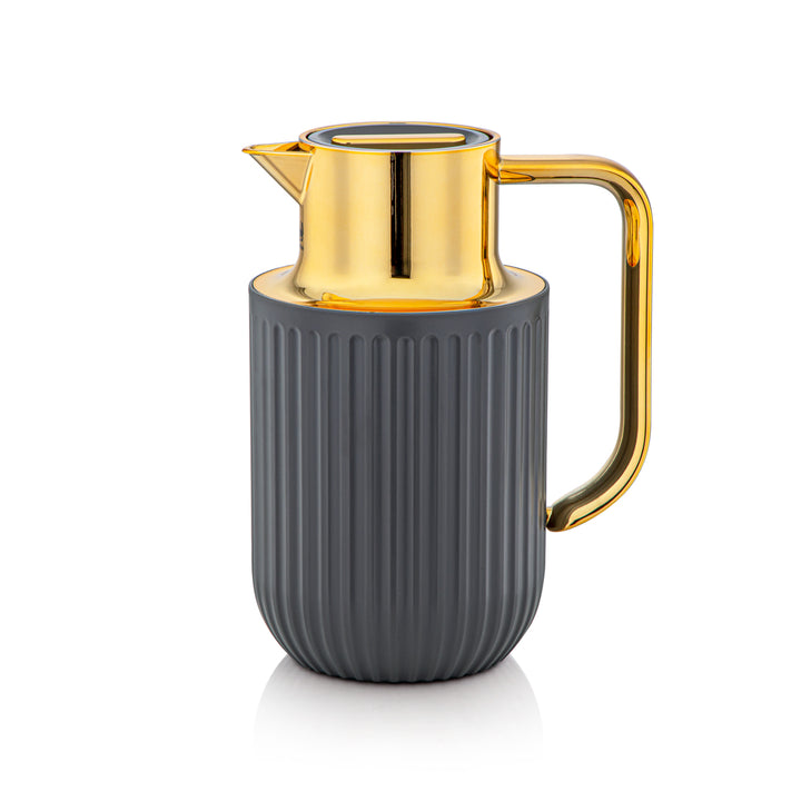 Almarjan 1 Liter Vacuum Flask  Matt Grey & Gold - 2C122-100 MG/G