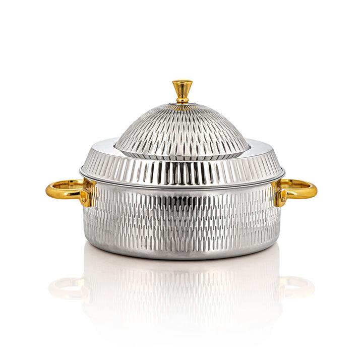 Almarjan 32 CM Stainless Steel Hot Pot Silver & Gold - MD-206 B