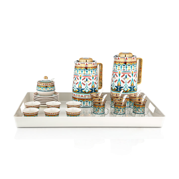 Almarjan 29 Pieces Tea Set - SDT07/10HF-19,27-SDT-HF19,TR-SDT-2201