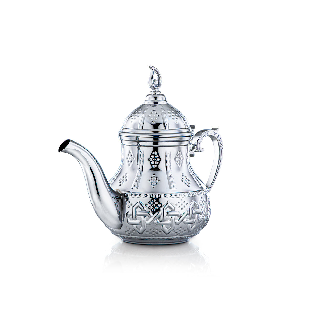 Almarjan 1.2 Liter Sahara Collection Stainless Steel Teapot Silver - STS0010989