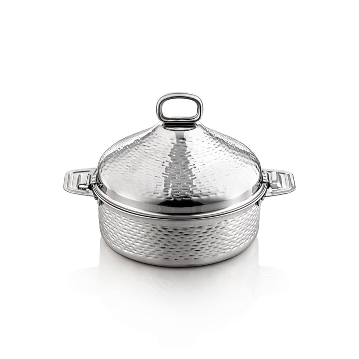 Almarjan 25 CM Abeer Collection Stainless Steel Hot Pot Silver - H21M53 Lock