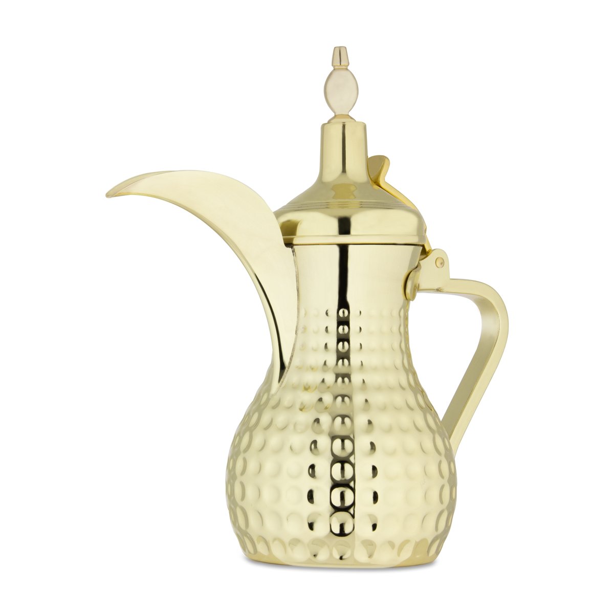 Almarjan 1 Liter Hammered Collection Stainless Steel Dallah Gold - STS0010555